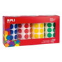 Apli Gomets Redondos 20mm Colores Surtidos, Pack de 4 Rollos