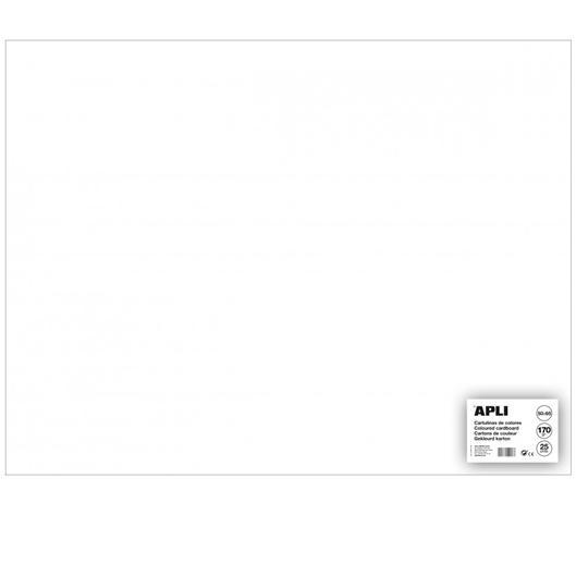 Apli Cartulina 50x65 cm 170 gr Pack 25H Blanco Apli Cartulina 50x65 cm 170 gr Pack 25H Blanco