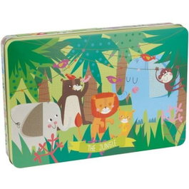 Apli Puzzle Temática La Jungla con Caja Metálica