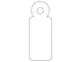 Apli Etiquetas Colgantes Blancas con Hilo 11x29 mm, Caja de 1.000 Unidades