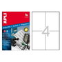 Apli Etiquetas de Poliéster Blanco Mate 105x148mm