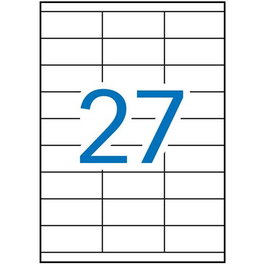 Apli Etiquetas Adhesivas 70x30 mm Rectas 2700 ud Inkjet/Láser Blanco