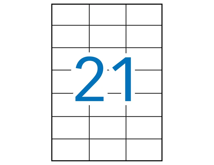 Apli Etiquetas Adhesivas 70x42,4 mm Blancas con Cantos Rectos