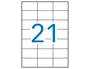 Apli Etiquetas Adhesivas 70x42,4 mm Blancas con Cantos Rectos