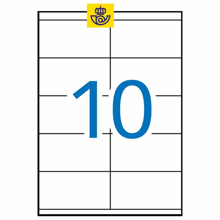 Apli Etiquetas Adhesivas 105x57mm Blanco 100 Hojas
