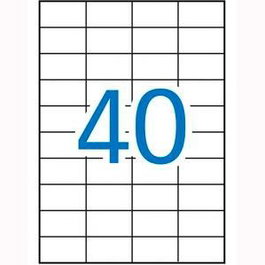 Apli Etiquetas Adhesivas Blancas 52,5x29,7 mm Inkjet-Láser C-Rectos 40 X 100H