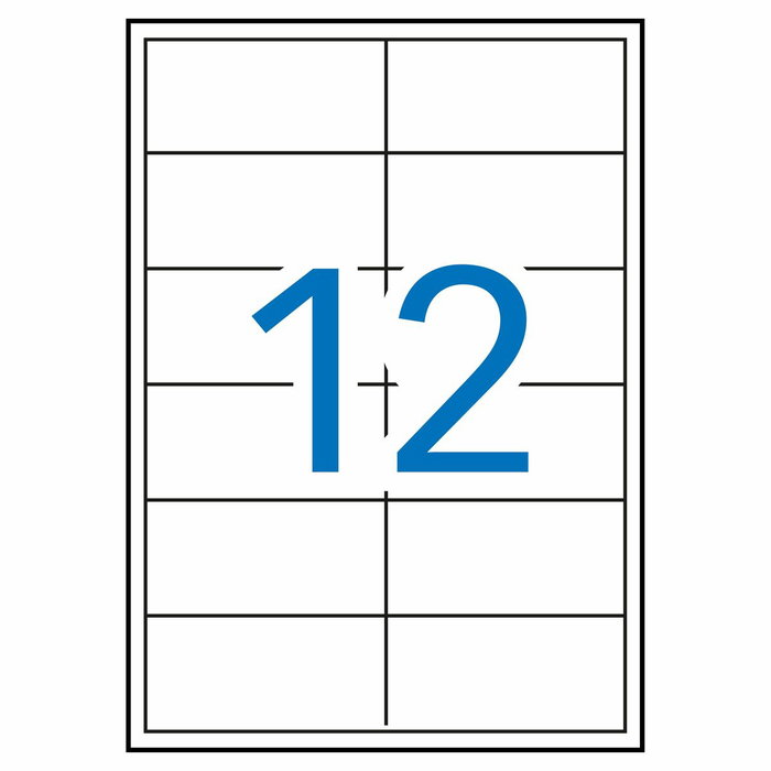 Apli Etiquetas Adhesivas 97x42,4mm Blanco 100 Hojas Apli Etiquetas Adhesivas 97x42,4mm Blanco 100 Hojas