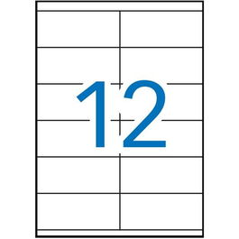 Apli Etiquetas Adhesivas 105x48 mm C-Rectos Inkjet-Láser Blanco 12x100H