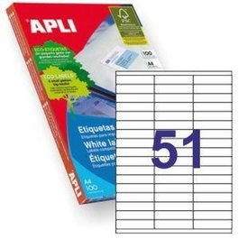 Apli Etiquetas Adhesivas 70x16,9mm Blanco 100 Hojas