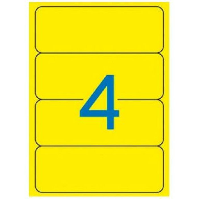 APLI Etiquetas Adhesivas para Archivo Cantos Romos Amarillo 190x61 mm