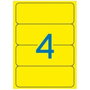 APLI Etiquetas Adhesivas para Archivo Cantos Romos Amarillo 190x61 mm