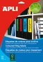 APLI Etiquetas Adhesivas para Archivo Cantos Romos Amarillo 190x61 mm