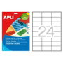 Apli Etiquetas Adhesivas 70x37mm Amarillo Fluorescente
