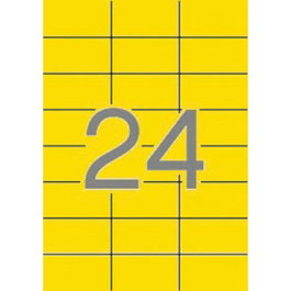 Apli Etiquetas Adhesivas 70x37mm Amarillo Fluorescente