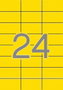 Apli Etiquetas Adhesivas 70x37mm Amarillo Fluorescente