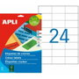 Apli Etiquetas Adhesivas Rojas 70x37mm Cantos Rectos