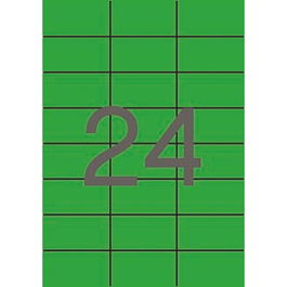 Apli Etiquetas Adhesivas 70x37 mm Canto Recto Inkjet-Láser Verde 20 Hojas