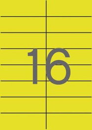 Apli Etiquetas Adhesivas Amarillo Fluorescente 105x37mm
