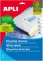 Apli Etiquetas Adhesivas Blancas Cantos Romos 63,5x46,6mm