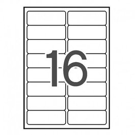 Apli Etiquetas Adhesivas Blancas Cantos Romos 99,1x34mm