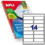 Apli Etiquetas Adhesivas Blancas Cantos Romos 99,1x38,1mm