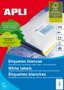 Apli Etiquetas Adhesivas Blancas 99,1x67,7mm Cantos Romos 100 Hojas