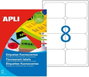 Apli Etiquetas Adhesivas Blancas 99,1x67,7mm Cantos Romos 100 Hojas