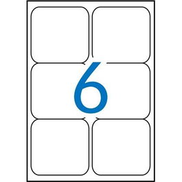 Apli Etiquetas Adhesivas Blancas con Cantos Romos 99,1x93,1mm