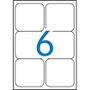 Apli Etiquetas Adhesivas Blancas con Cantos Romos 99,1x93,1mm