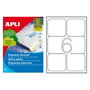 Apli Etiquetas Adhesivas Blancas con Cantos Romos 99,1x93,1mm