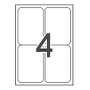 Apli Etiquetas Autoadhesivas Blancas Cantos Romos 99,1x139mm