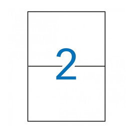 Etiquetas Adh.Impr.Apli A4 Blanca C.Rectos Laser Caja 250H 210X148 Mm 500 Uds.(02529)