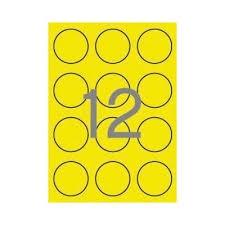 Apli Etiquetas Adhesivas Circulares Ø60 mm Láser Amarillo Fluo Pack 240u Apli Etiquetas Adhesivas Circulares Ø60 mm Láser Amarillo Fluo Pack 240u