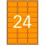 Apli Etiquetas Adhesivas Naranja Fluorescente 64x33,9mm Cantos Romos