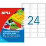 Apli Etiquetas Adhesivas Verde Fluorescente Cantos Romos 64x33,9 mm