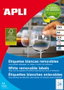 Apli Etiquetas Removibles Blancas 64,6 x 33,8 mm (2.400 unidades)