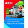 Apli Etiquetas Removibles Blancas 64,6 x 33,8 mm (2.400 unidades)