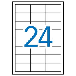 Apli Etiquetas Removibles 64,6 x 33,8 mm Inkjet-Láser C-Romos 24 X 100H Blanco 2400 Etiquetas Adhesivo Extraíble