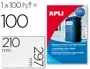Apli Etiquetas Adhesivas Poliester 210x297 mm Resistente a la Interperie para Laser Pack 100 Hojas