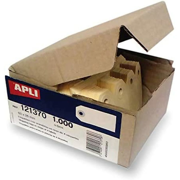 Apli Etiquetas Colgantes con Arandela 80x38mm Crema