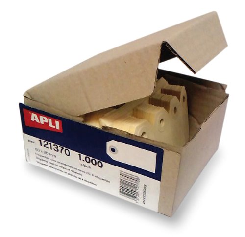 Apli Etiquetas Colgantes con Arandela Crema 125x63mm