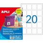 Apli Etiquetas Adhesivas de Poliéster Blanco 45x45 mm Cantos Romos