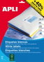 Apli Etiquetas Adhesivas Circulares Ø40mm Blanco