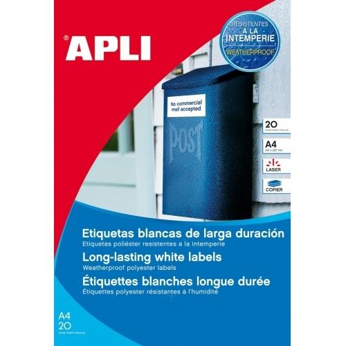 Apli Etiquetas Adhesivas Resistentes Intemperie 99.1x67.7 mm Láser C-Romos 8 X 20H Poliéster Blanco Apli Etiquetas Adhesivas Resistentes Intemperie 99.1x67.7 mm Láser C-Romos 8 X 20H Poliéster Blanco
