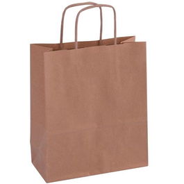Apli Bolsa Con Asas Papel Kraft 18x8x21 cm Marrón -50U-
