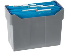 Archivo 2000 Archibox Soporte para carpetas colgantes A4, poliestireno reciclado, capacidad 20 carpetas, gris