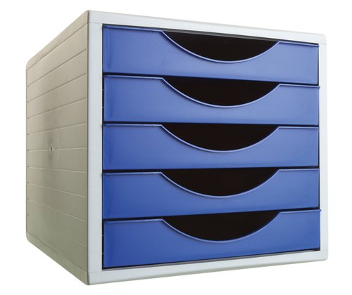 Modulo 5 Cajones Archivotec Gris/Azul Modulo 5 Cajones Archivotec Gris/Azul