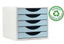Archivo 2000 Módulo Organizador Ecogreen Archivotec 5 Cajones Azul Pastel