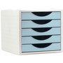 Archivo 2000 Módulo Organizador Ecogreen Archivotec 5 Cajones Azul Pastel