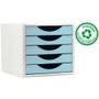 Archivo 2000 Módulo Organizador Ecogreen Archivotec 5 Cajones Azul Pastel